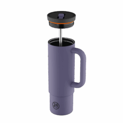 24BOTTLES Straw Cup 800ml rozsdamentes acél bögre szívószállal, Dusk