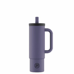 24BOTTLES Straw Cup 800ml rozsdamentes acél bögre szívószállal, Dusk