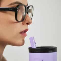 24BOTTLES Straw Cup 800ml rozsdamentes acél bögre szívószállal, Erica