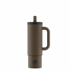 24BOTTLES Straw Cup 800ml rozsdamentes acél bögre szívószállal, Mocha