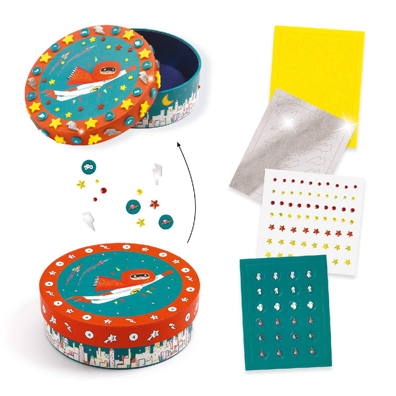 djeco-keszitsd-magad-kincses-doboz-super-treasure-dj07907-2-miniart Djeco: Design by Készítsd magad! - Kincses doboz - Super treasure