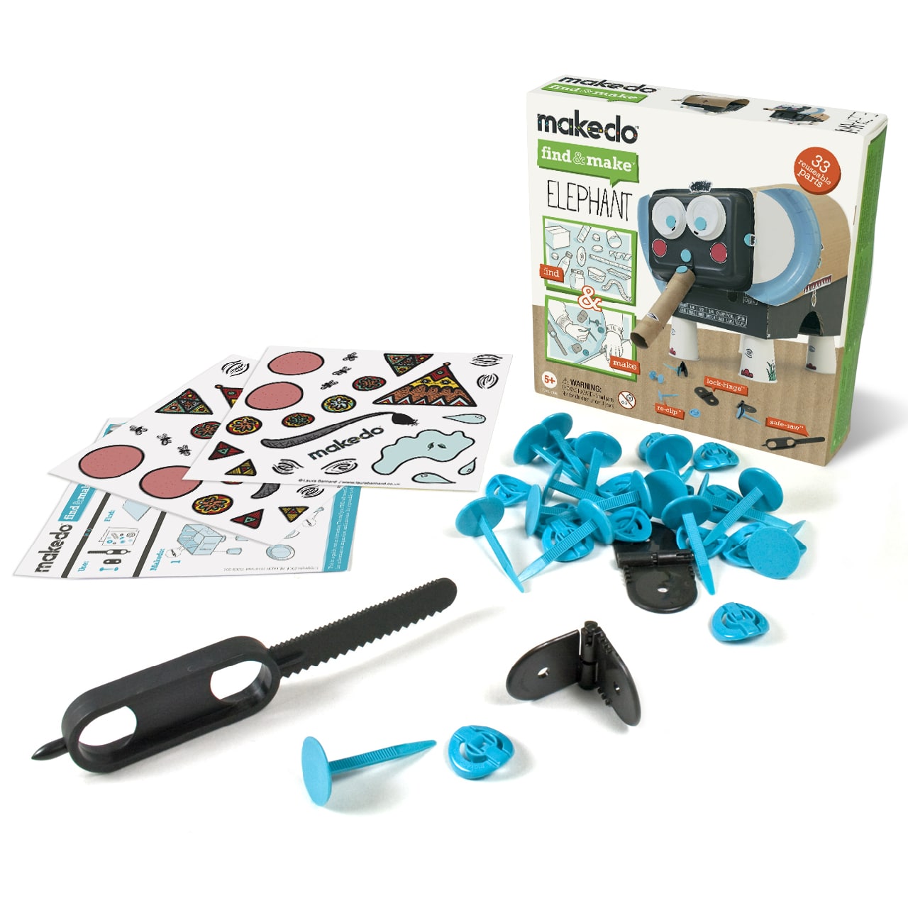 makedo-elefantkeszito-elephant-fm06-001-2-miniart Makedo Find & Make - Elefántkészítő - Elephant
