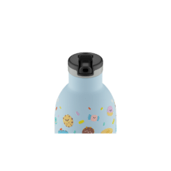 24BOTTLES Kids Clima 330ml rozsdamentes acél termosz szívószálas kupakkal, Sweet Friends