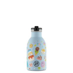 24BOTTLES Kids Clima 330ml rozsdamentes acél termosz szívószálas kupakkal, Sweet Friends