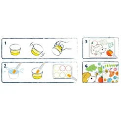 Első festő és matricázós készletem 4db kimosható festékkel, Erdei állatok Haku Yoka