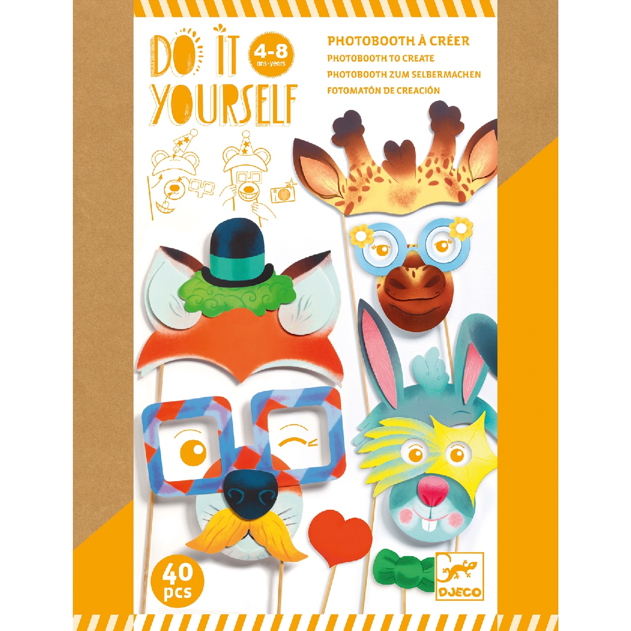 djeco-keszitsd-magad-allatmaszkos-buli-animal-party-dj07915-1-miniart Djeco Készítsd magad! - Állatmaszkos buli - Animal party