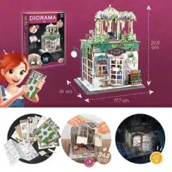 Dioráma 3D puzzle, Virágbolt BUKI