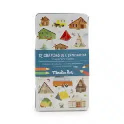 Moulin Roty - Kiskertem - Színes ceruza készlet fém dobozban - 12 db