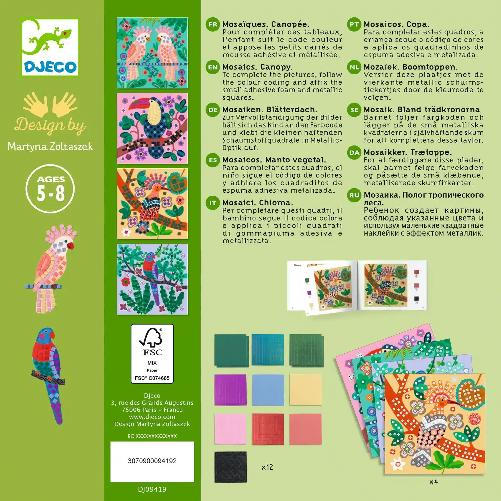 imgi_10_mozaikkep-keszites-lombok-kozott-canopy-dj09419-b2 Djeco: Design by Mozaikkép készítés - Lombok között - Canopy