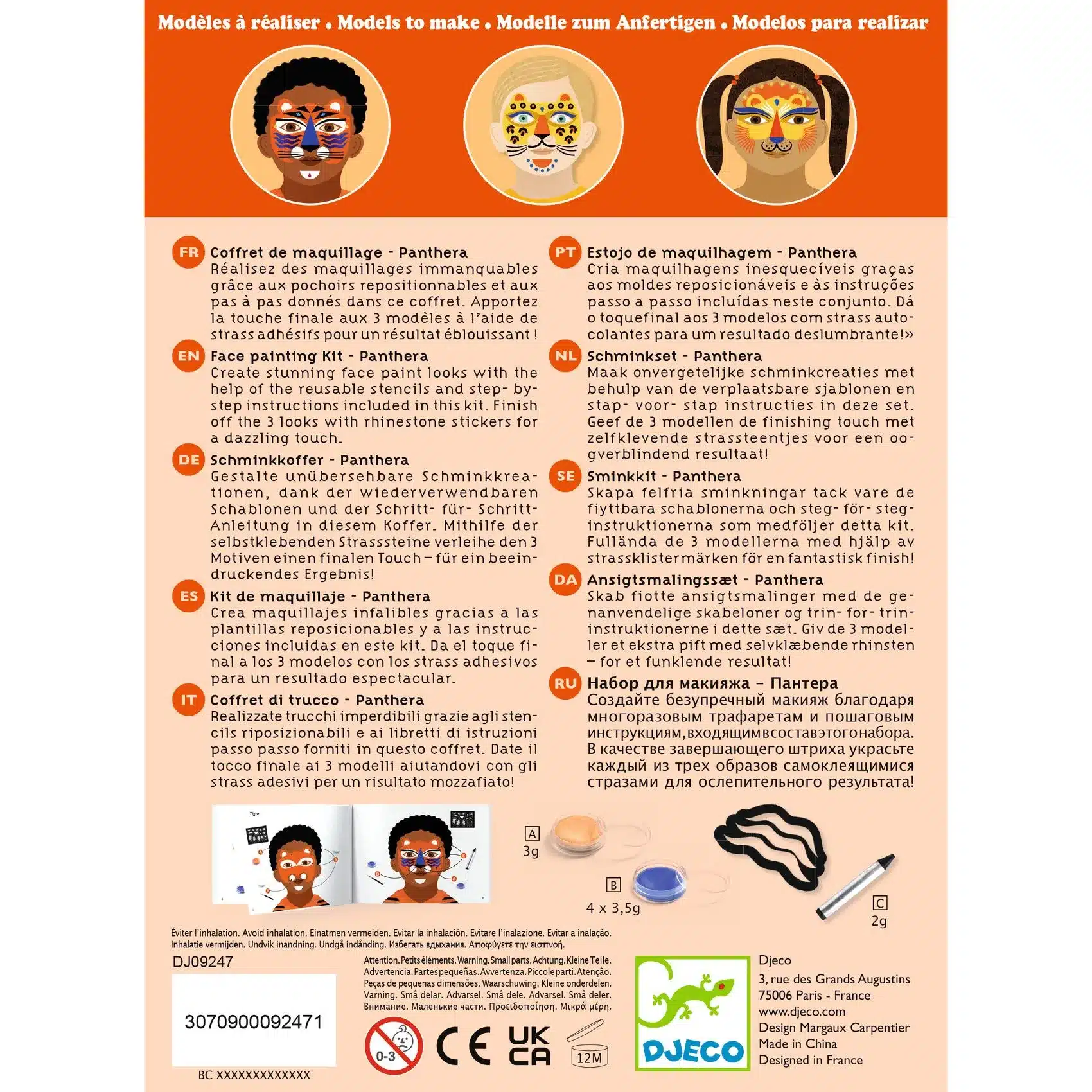 imgi_13_arcfestes-diszites-nagymacskak-panthera-dj09247-b2_1 Djeco: Design by Arcfestés, díszítés - Nagymacskák - Panthera