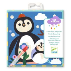 Djeco: Design by Vízzel színező készlet - Kukucs! Állatbébik a világ tájairól - Peekaboo! Baby animals around the world