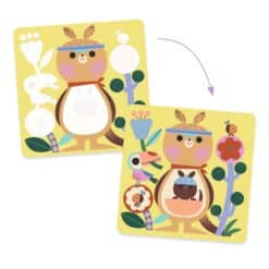 Djeco: Design by Vízzel színező készlet - Kukucs! Állatbébik a világ tájairól - Peekaboo! Baby animals around the world