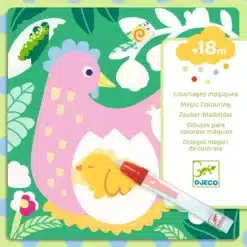 Djeco: Design by Vízzel színező készlet - Kukucs! Állatbébik a kertben - Peekaboo! Garden Baby Animals