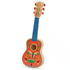 Djeco: Animambo Játékhangszer - Kisgitár, 6 húros - Guitar 6 metal strings - Small size