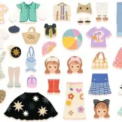 Djeco Mágneses képkirakó - Variációk 12 öltözetre - Inzebox Dressing