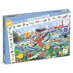 Djeco Megfigyeltető puzzle - Tenger titkai, 200 db-os - Secrets of the Sea