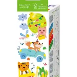 Kihúzható mini színező 4 db marokkrétával, Járművek Haku Yoka