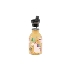 24BOTTLES Kids Urban 250ml rozsdamentes acél kulacs szívószálas kupakkal, Farm Friends