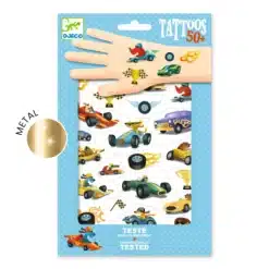 Djeco: Design by Tetováló matricák - Versenyautók - Speedsters