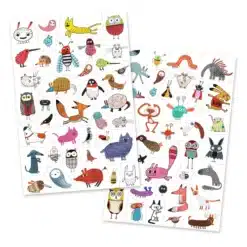 Djeco: Design by Tetováló matricák - Cukik és viccesek - Little critters