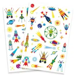 Djeco: Design by Tetováló matricák - Égi furcsaságok - Space oddity
