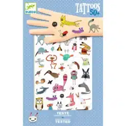 Djeco: Design by Tetováló matricák - Cukik és viccesek - Little critters