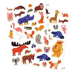Djeco: Design by Tetováló matricák - Vicces állatok - Funny animals