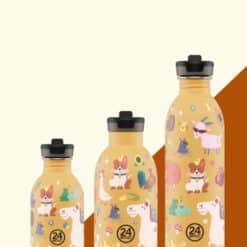 24BOTTLES Kids rozsdamentes acél termosz szívószálas kupakkal, Farm Friends