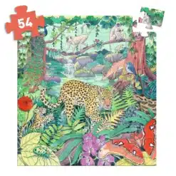 Djeco Formadobozos puzzle - Indiai dzsungel, 54 db-os - Indian jungle