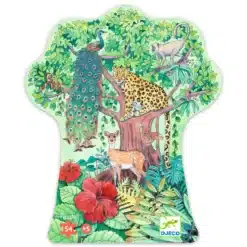 Djeco Formadobozos puzzle - Indiai dzsungel, 54 db-os - Indian jungle