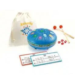 Djeco: Animambo Játékhangszer - nyelves dob Rezgőnyelves, nagy acéldob, 11 hangú - Large tongue drum