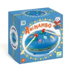 Djeco: Animambo Játékhangszer - nyelves dob Rezgőnyelves, nagy acéldob, 11 hangú - Large tongue drum