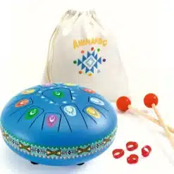 Djeco: Animambo Játékhangszer - nyelves dob Rezgőnyelves, nagy acéldob, 11 hangú - Large tongue drum