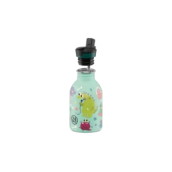 24BOTTLES Kids Urban 250ml rozsdamentes acél kulacs szívószálas kupakkal, Spooky Friends