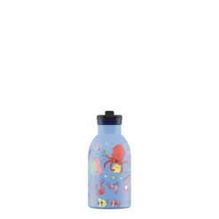 24BOTTLES Kids Clima 330ml rozsdamentes acél termosz szívószálas kupakkal, Ocean Friends