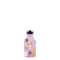 24BOTTLES Kids Clima 330ml rozsdamentes acél termosz szívószálas kupakkal, Meow Friends
