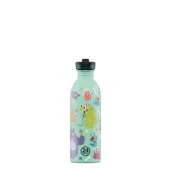24BOTTLES Kids Urban 500ml rozsdamentes acél kulacs szívószálas kupakkal, Spooky Friends