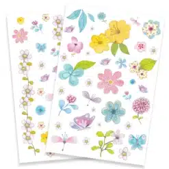 Djeco: Design by Tetováló matricák - Mezei virágok - Fair flowers of the field
