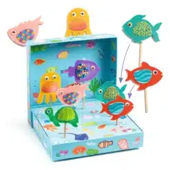 Djeco: Design by Kollázs műhely - Halszínjáték - Collage craft, Happy Aquarium