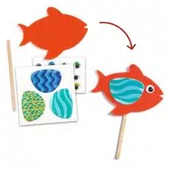 Djeco: Design by Kollázs műhely - Halszínjáték - Collage craft, Happy Aquarium