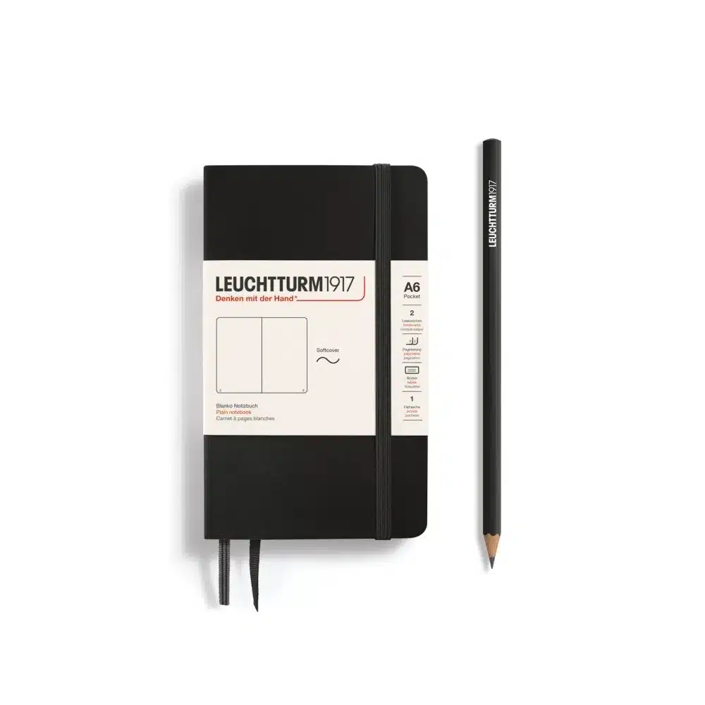 miniart.2_leuchtturm1917-a6-pocket-sima-lapos-softcover-notebook--black LEUCHTTURM1917 A6 Pocket sima lapos SOFTCOVER notebook, black