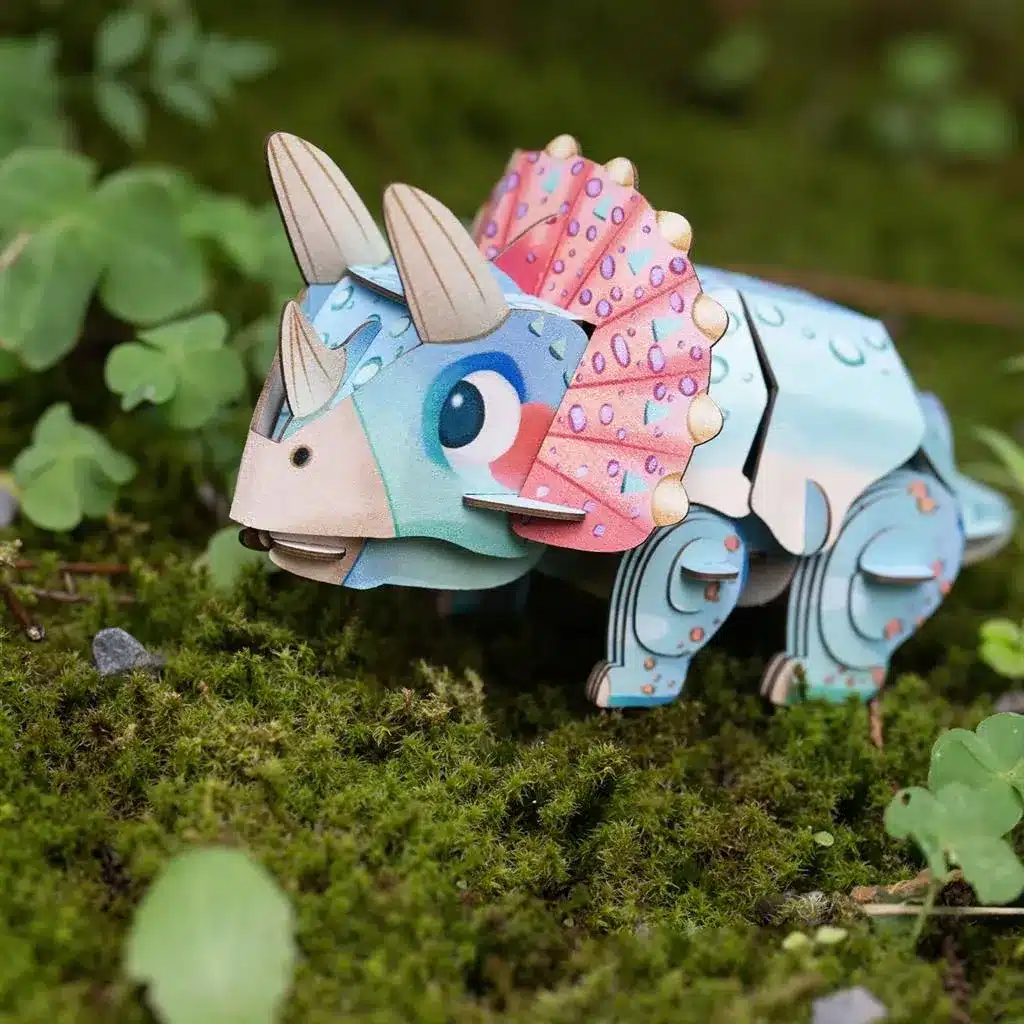 Hangot-ado-3D-allatos-puzzle-Triceratops-MierEdu-miniart-1 Hangot adó 3D állatos puzzle, Triceratops MierEdu