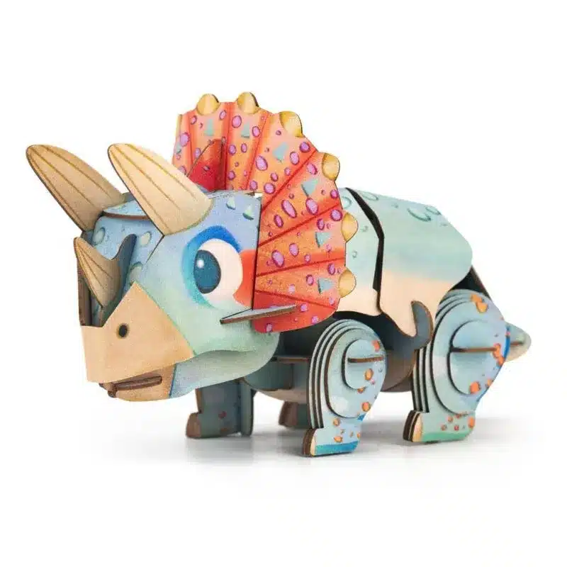Hangot-ado-3D-allatos-puzzle-Triceratops-MierEdu-miniart-6 Hangot adó 3D állatos puzzle, Triceratops MierEdu