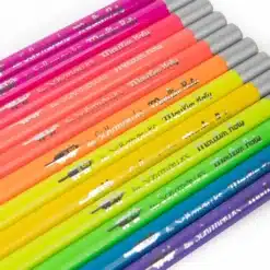 Moulin Roty - Csinoskák - Színes ceruza készlet fém dobozban - neon színek - 12 db