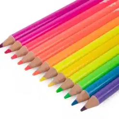 Moulin Roty - Csinoskák - Színes ceruza készlet fém dobozban - neon színek - 12 db