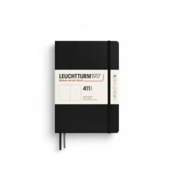 LEUCHTTURM1917 Medium A5 sima lapos NOTEBOOK 411, Black