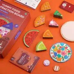 Finom ételek, törtek mágneses matematikai játék, MierEdu