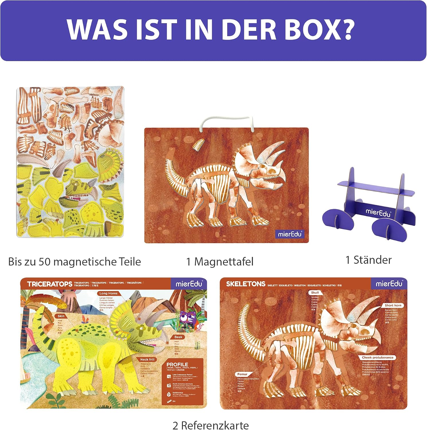 Hordozhato-magneses-tabla-Triceratops-MierEdu-1 Hordozható mágneses tábla, Triceratops MierEdu