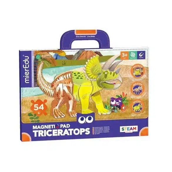 Hordozhato-magneses-tabla-Triceratops-MierEdu-miniart Hordozható mágneses tábla, Triceratops MierEdu