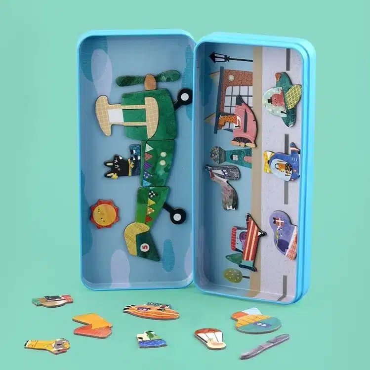 Magneses-puzzle-jatek-repulok-Mieredu-miniart-4 Mágneses puzzle játék repülők Mieredu